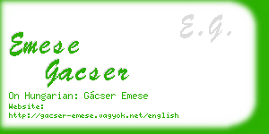emese gacser business card