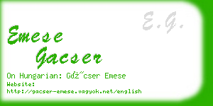 emese gacser business card
